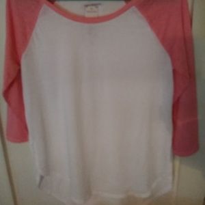 Beautiful light peach and white Arizona half sleev